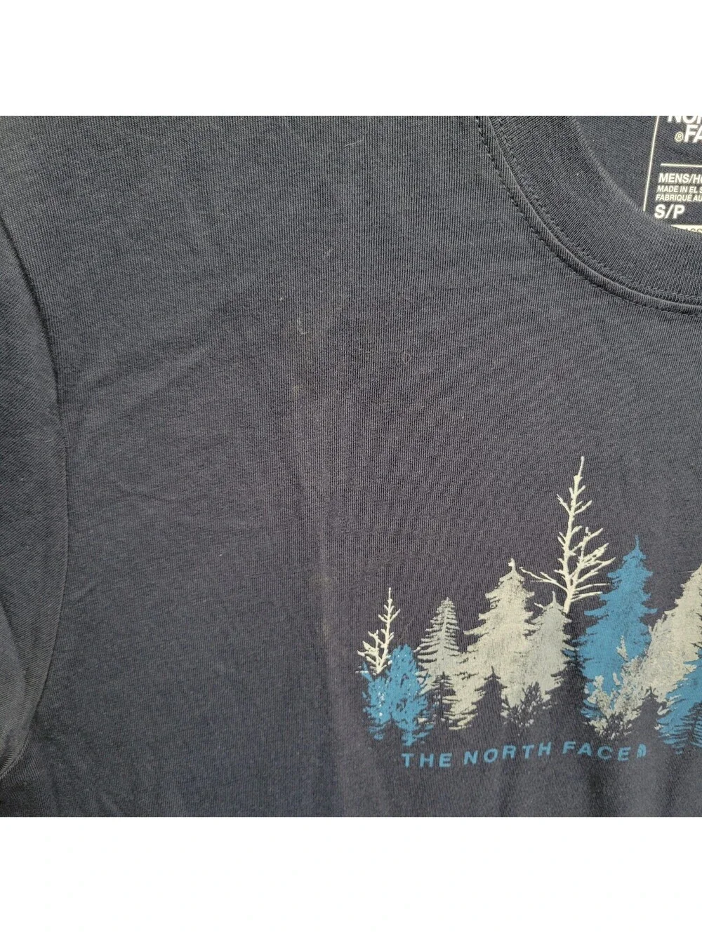 The North Face Men's SS Tree Graphic T-Shirt Urban Navy Sz Small